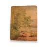 Paintings | Oil on panel "Bord du Rhône 18" Moinat SA  - Antiques and home décor