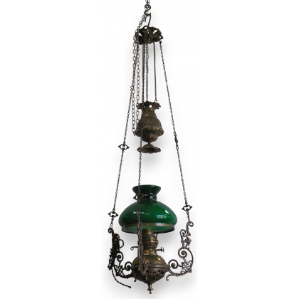  Lampe suspension à pétrole anglaise sur  Moinat SA  - Antiquités décoration