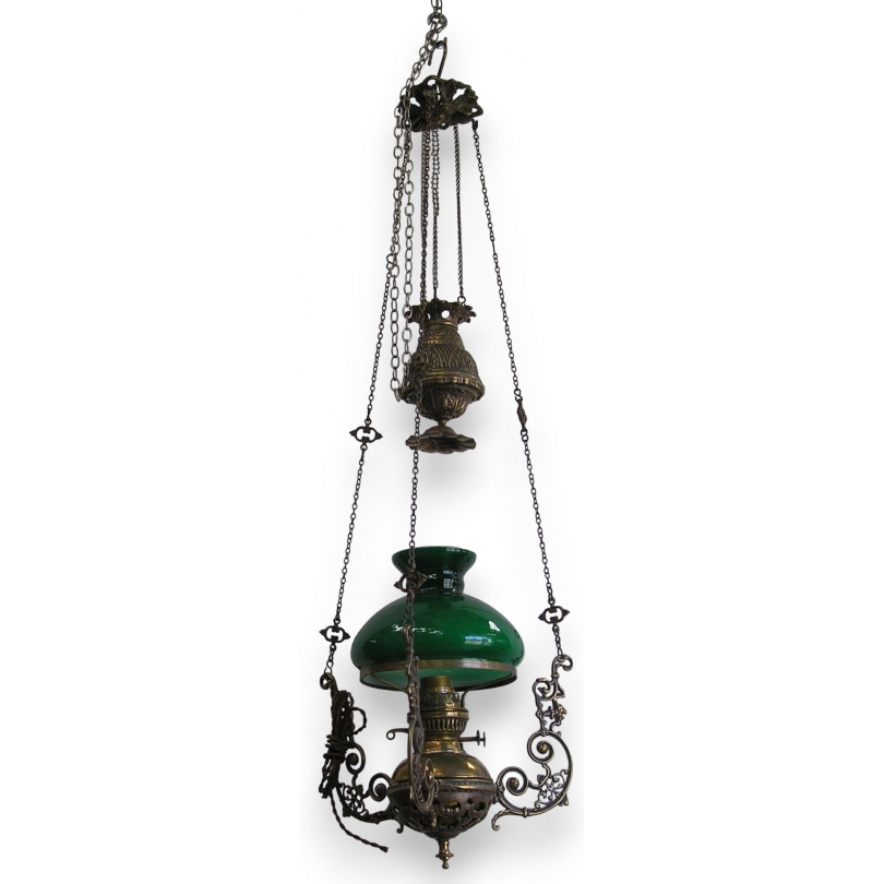 Lampe suspension à pétrole anglaise