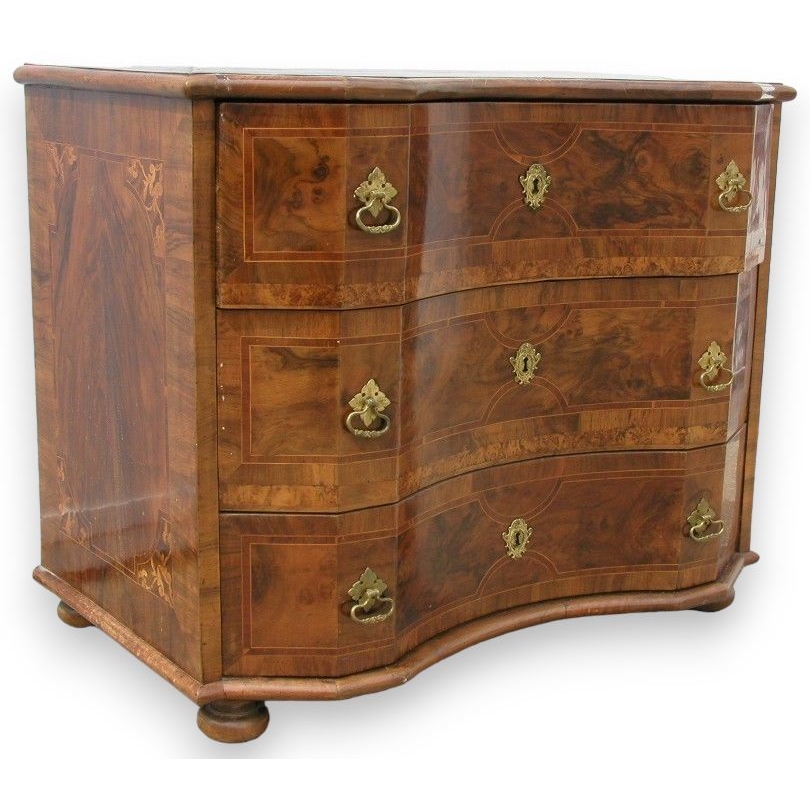 Petite commode Louis XIV marquetée.