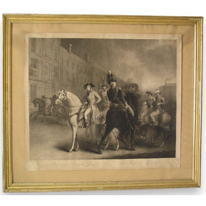 English engraving on ‘Bonaparte’ paper by Moinat SA – Antiques and decorative items – Engravings, lithographs