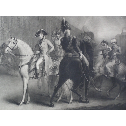 English engraving on ‘Bonaparte’ paper by Moinat SA – Antiques and decorative items – Engravings, lithographs