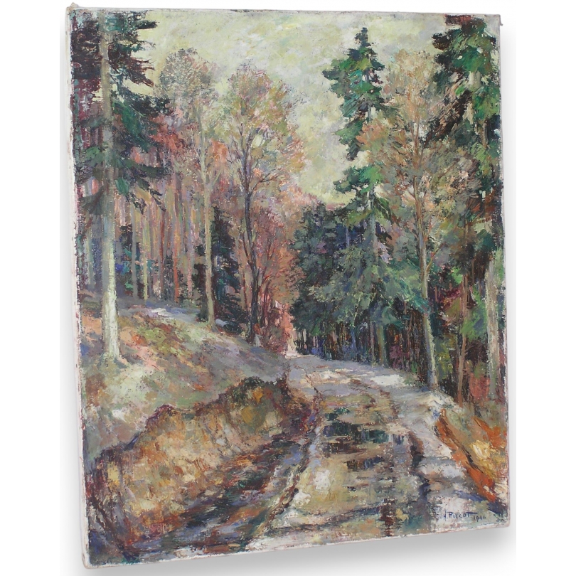 Paintings | Swiss oil on canvas, ‘Sous-bois’, Moinat SA  – Antiques and home décor