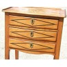 Inlaid bedside table with 3 drawers. From  Moinat SA  - Antiques and home décor