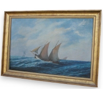 Tableau "Marine", signé G. EYNARD.