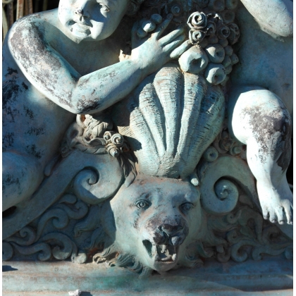  Fontaine "Deux enfants et une tête de sur  Moinat SA  - Antiquités décoration