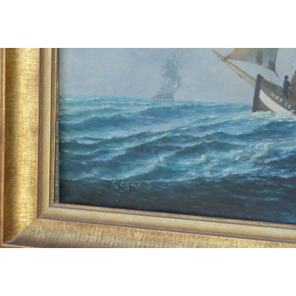 Paintings | Painting entitled ‘Marine’, signed G. EYNARD. Moinat SA  – Antiques and home décor