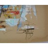 Paintings | Oil painting on paper "Village and Moinat SA  - Antiques and home décor"