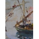 Tableau huile sur toile "Bateaux"