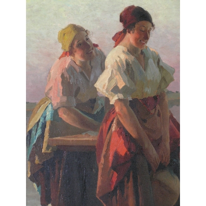 Paintings | Hungarian oil-on-canvas painting by Moinat SA  - Antiques and home décor