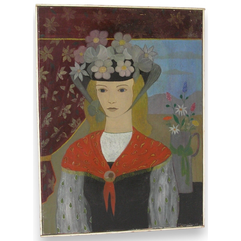 Paintings | Oil on canvas painting: ‘Portrait of Moinat SA’ – Antiques and home décor