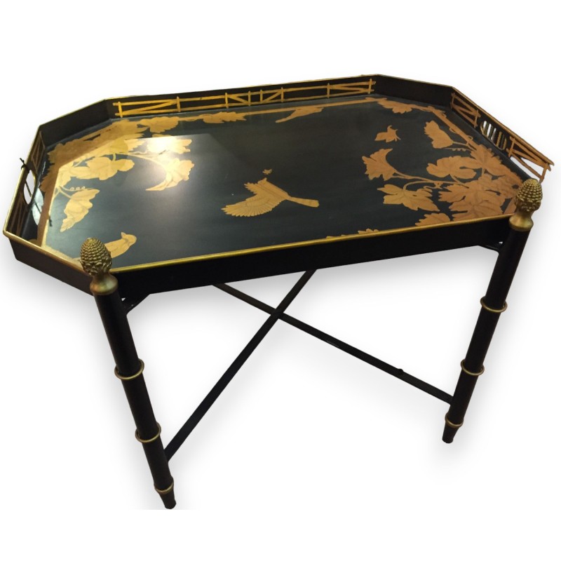  Table-plateau décor feuillage et sur  Moinat SA  - Antiquités décoration