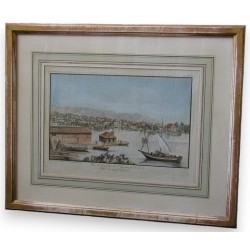 Engraving entitled ‘View of Geneva’, signed SULZBERGER.  at Moinat SA  – Antiques and decorative items –  Engravings, lithograph