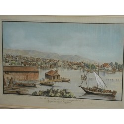 Engraving entitled ‘View of Geneva’, signed SULZBERGER.  at Moinat SA  – Antiques and decorative items –  Engravings, lithograph