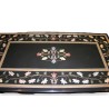  Plateau de table en marbre noir, décor sur  Moinat SA  - Antiquités décoration