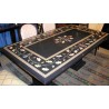  Plateau de table en marbre noir, décor sur  Moinat SA  - Antiquités décoration