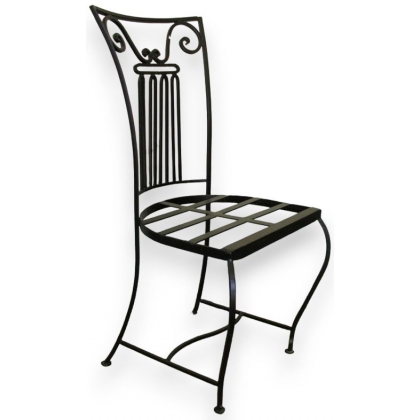 Chaise en fer forgé noir