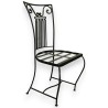 Chaise en fer forgé noir