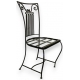 Chaise en fer forgé noir