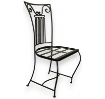 Chaise en fer forgé noir