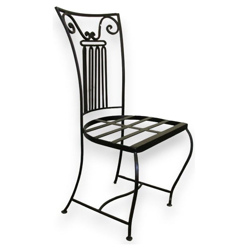 Chaise en fer forgé noir