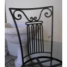 Chaise en fer forgé noir