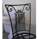 Chaise en fer forgé noir