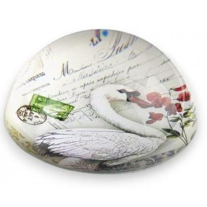Presse-papier en verre \"Cygne\"