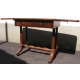 Small tea table, with flaps and wheels. 2 drawers.