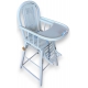 Chaise haute d'enfant peinte en blanc