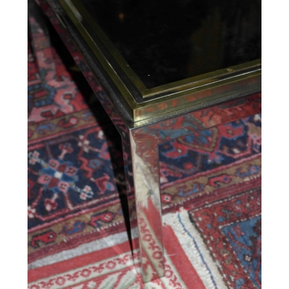  Table basse rectangulaire chromée et sur  Moinat SA  - Antiquités décoration