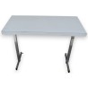  Table blanche rectangulaire, en formica sur  Moinat SA  - Antiquités décoration
