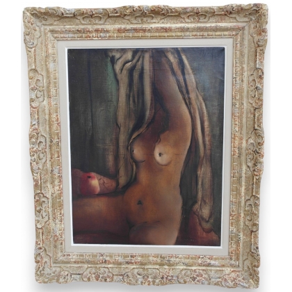 Tableau huile sur toile \"Amour pur\",