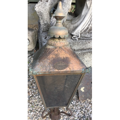  Lampadaire en fonte avec lanterne en sur  Moinat SA  - Antiquités décoration