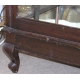 Display cabinet with glass shelves.