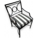 Fauteuil de jardin "Barcelona" en aluminium noir