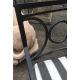 Fauteuil de jardin "Barcelona" en aluminium noir