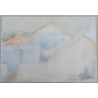 Aquarelle "Maisons", signée JJ GUT  sur Moinat SA  - Antiquités décoration -  Gouaches, Aquarelles, Pastels