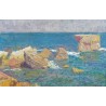 Paintings | Oil on canvas painting "Rochers en Moinat SA" – Antiques and home décor