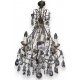 Lustre à 6 lumières, à cristaux et