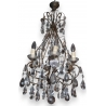 Lustre à 6 lumières, à cristaux et