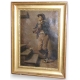 Tableau "Joueur de mandoline italien", signé.