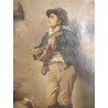 Paintings | Painting entitled ‘Italian Mandolin Player’, signed. Moinat SA  – Antiques and home décor