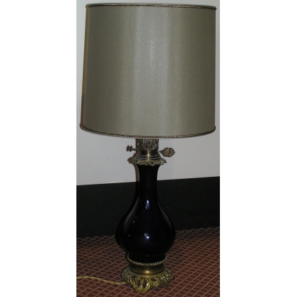 Pair of lamps, in blue porcelain. on  Moinat SA  - Antiques and home décor