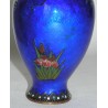  Paire de vases bleus cloisonnés. Décor sur  Moinat SA  - Antiquités décoration