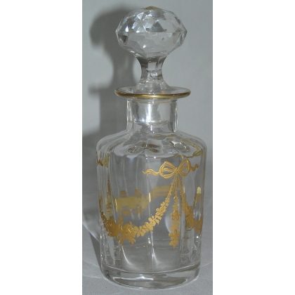 Pair of crystal decanters. Decorated by  Moinat SA  - Antiques and home décor