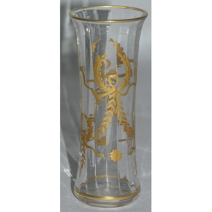  Paire de vases, en cristal. Décor doré sur  Moinat SA  - Antiquités décoration