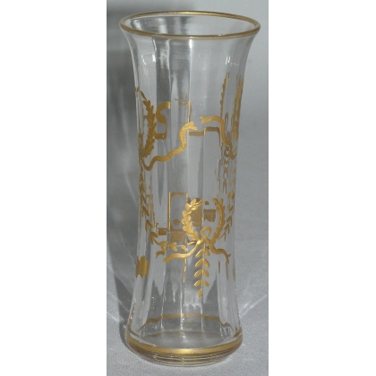  Paire de vases, en cristal. Décor doré sur  Moinat SA  - Antiquités décoration