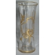 Paire de vases, en cristal. Décor doré