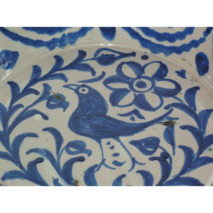 Deep dish, made of Spanish earthenware. Decorated by  Moinat SA  - Antiques and home décor